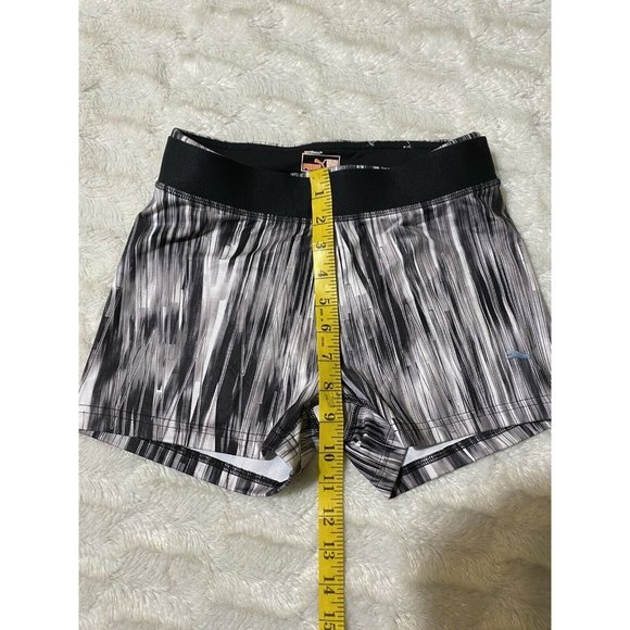 Puma Womens Small Athletic Running Black White Shorts - Picture 3 of 7